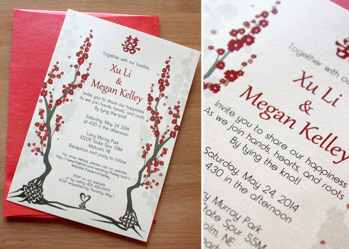 Kelley-Li Wedding Invitation Graphic Design