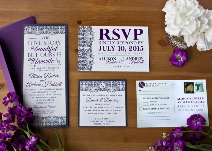 Hubbell Wedding Invitation Graphic Design